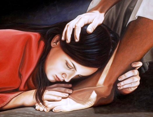  mary at jesus feet 